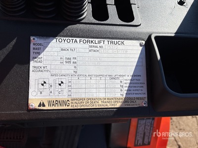 2004 Toyota 7FGU25 رافعة شوكية