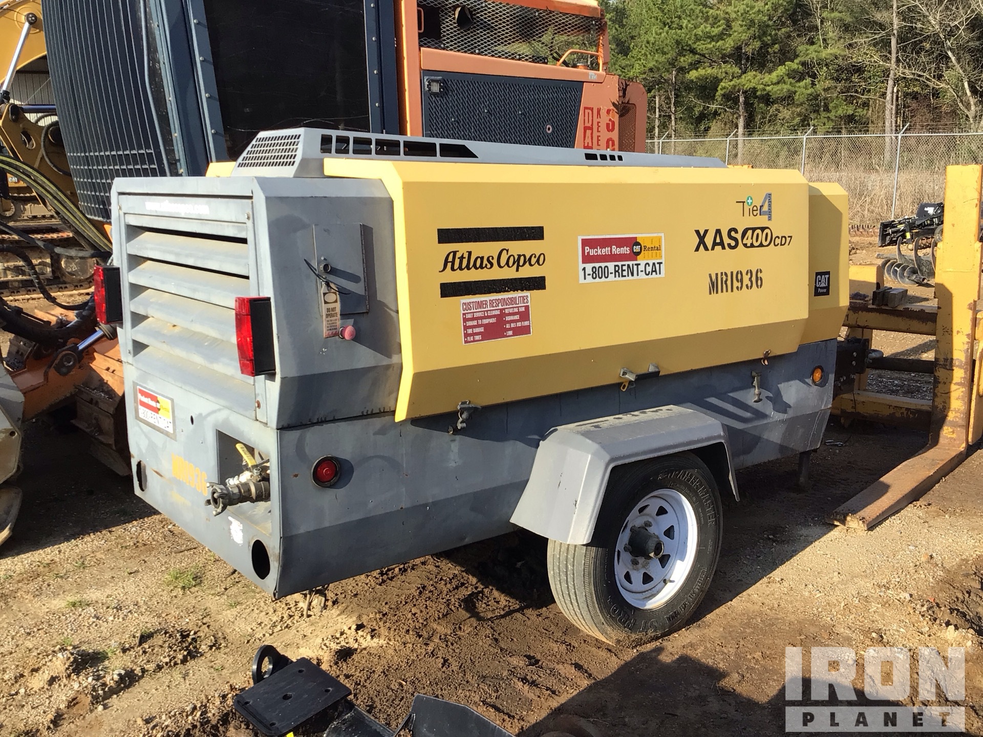 2014 Atlas Copco XAS 400 400 cfm Mobile Air Compressor in Biloxi