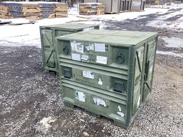 (2) Plastics Research 102440-101 Pallet Containers