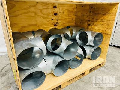 Quantity of (15) 14 in HVAC Pipe Fittings (Unused)