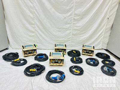 Quantity of (4) LEX 5 KW-O Power Distribution Boxes w/ Cord & Adapter (Unused)