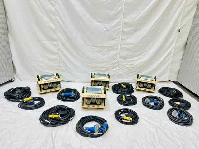 Quantity of (4) LEX 5 KW-O Power Distribution Boxes w/ Cord & Adapter (Unused)