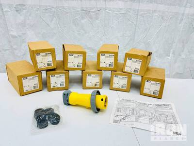 Quantity (10) LEX 30 Amp Hubbell Pin & Sleeve Plug Adapter Connectors