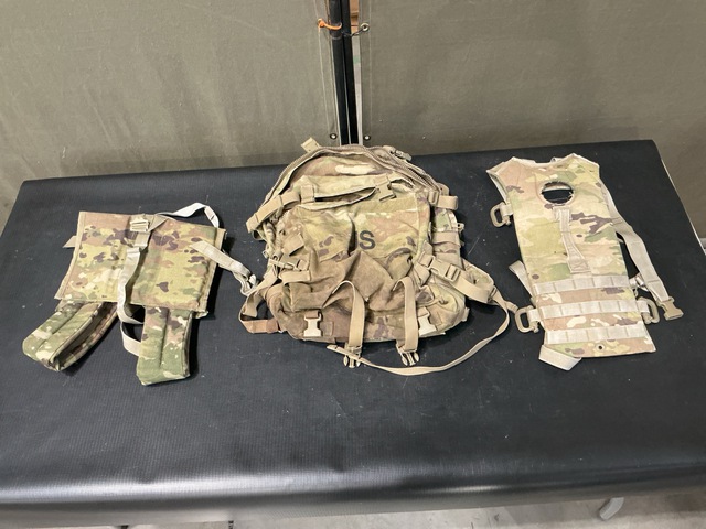 (10) Assault Packs, (41) Hydration System Carriers & Assorted Items