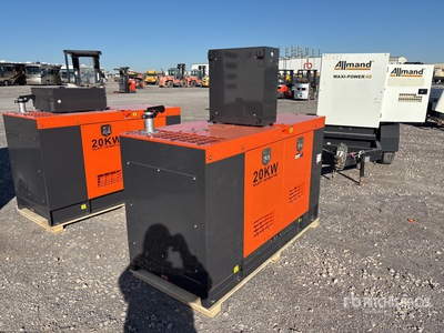 World Class 20 kW Skid-Mounted Generator Set (Unused)