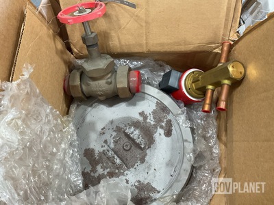 (6) Globe Valves, (1) Valve Disk, (1) Regulating Valve & Assorted Items