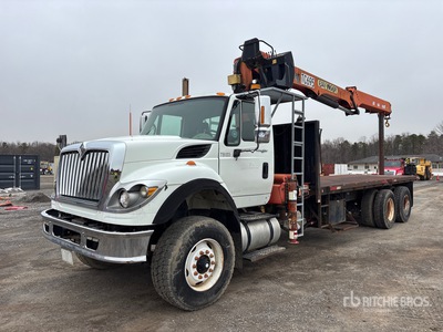 2002 Palfinger Pw 380 9260 lb Knuckle Boom on 2008 International 7600 6x4 Kranwägen