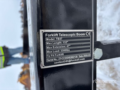2026 GIYI GY-TB47 3300 lb Forklift Extendable Boom (Unused)