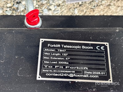 2026 GIYI GY-TB47 3300 lb Forklift Extendable Boom (Unused)