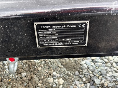 2026 GIYI GY-TB47 3300 lb Forklift Extendable Boom (Unused)