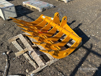 2026 GIYI 48 in Excavator Rake - Fits Cat 307 (Unused)