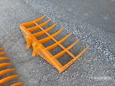 2026 GIYI 46 in Excavator Rake - Fits Cat 303 (Unused)