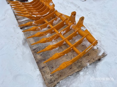 2026 GIYI 44 in Excavator Rake - Fits Cat 305 (Unused)