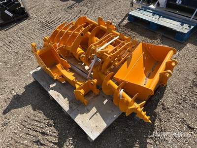 Quantity of (8) 2026 GIYI VCA-8 Mini Excavator Attachments (Unused)
