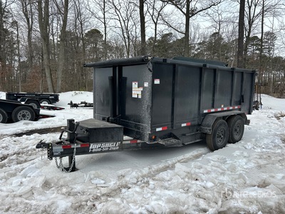 2026 Top Shelf Trailers DT71414KBP 14 ft T/A Dump Utility Trailer
