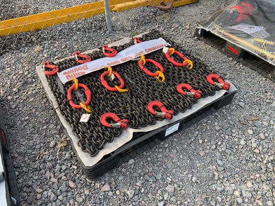 Quantity of (4) 2025 Mackman G80 Lote de Eslingas de Cadena (Sin Usar) / Double Leg Chain Eslinga (Unused)