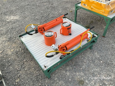 Quantity of (4) 2025 Mackman HHP2700/ HC10050 Hydraulic Hand Pump & Cylinder (Unused)