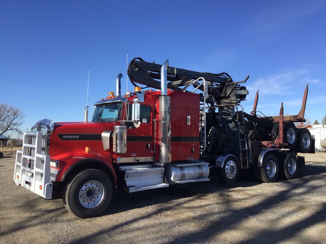 2014 Kenworth W900 8x4 Self-Loading Sleeper Log Truck