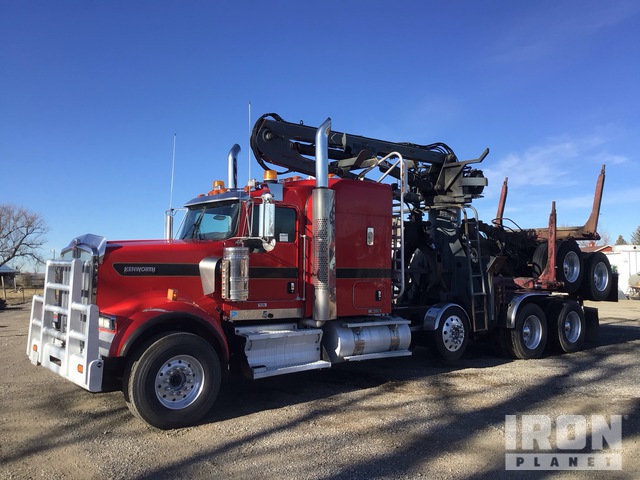 2014 Kenworth W900 8x4 Self-Loading Sleeper Log Truck
