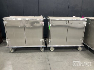 (9) Metro CASE36-L6S-P Stainless Steel Closed Case Carts