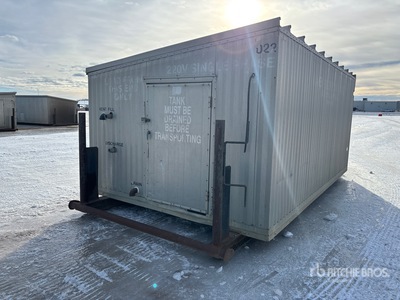 16 ft x 9 ft 6 in Skid-Mounted 2000 gal Water Storage Shack