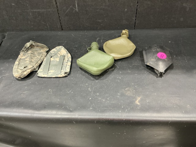 (61) Water Canteens, (135) Entrenching Tool Carriers & Assorted Items