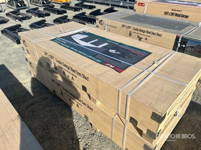 2026 KJ K3325 Double Garage Metal Shed (Unused)