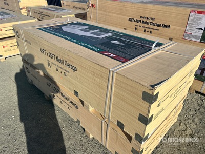 2026 KJ K4525 Double Garage Metal Shed (Unused)