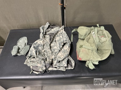 (1) Wet Weather Jacket, (19) Duffel Bags & Assorted Items