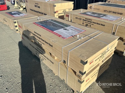 2026 MTO A3325G Double Garage Metal Shed (Unused)