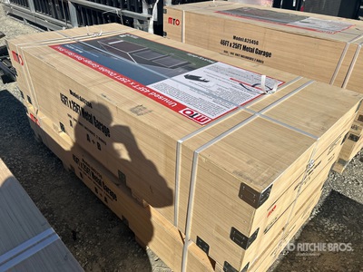 2026 MTO A4525G Double Garage Metal Shed (Unused)