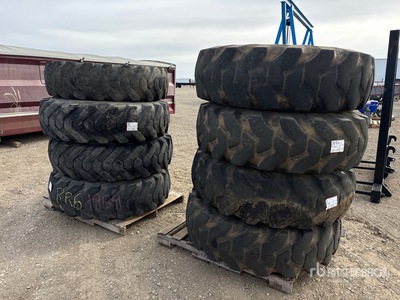 Quantity of (8) Firestone 14.00-24 Tires
