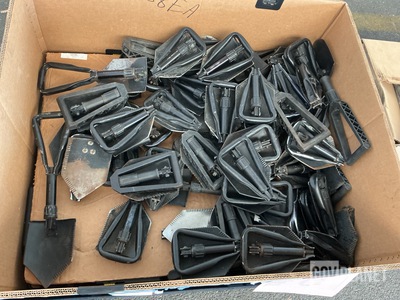 (68) Entrenching Tools, (240) Entrenching Carriers, (1) Pair of Gloves & (1) Bag