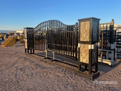 2026 Suihe NFG-20FGP-E 20 ft Wrought Iron Bi-Parting Driveway Gate (Unused)