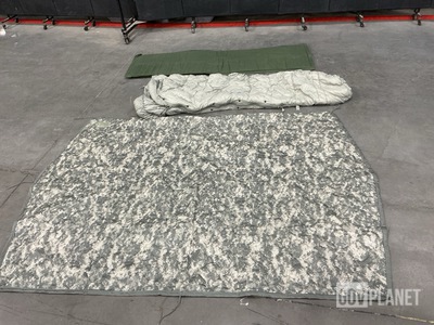 (11) Sleeping Bags, (57) Wet Weather Poncho Liners & Assorted Items