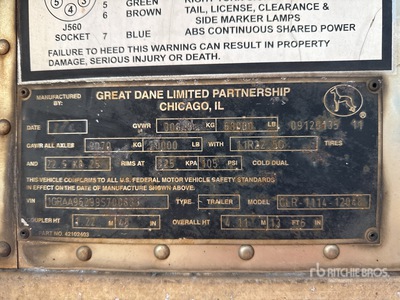 2009 Great Dane 48 ft x 102 in T/A Gekoelde Aanhangwagen