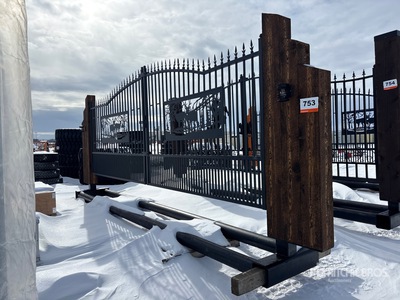 19 ft x 8 ft 10 in Steel Heavy Duty Bi-Parting Puerta de entrada (Unused)