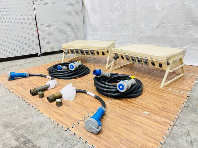 Quantity of (2) Square D Power Distribution Breaker Panels w/ Cords & Adapters (Unused)