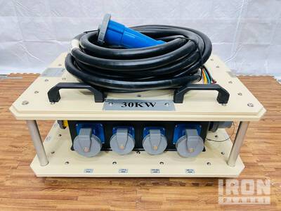LEX 30 kW 200 Amp Power Distribution Spider Box & 100 Amp Hubbell Cord (Unused)