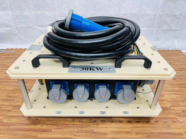 LEX 30 kW 200 Amp Power Distribution Spider Box & 100 Amp Hubbell Cord (Unused)