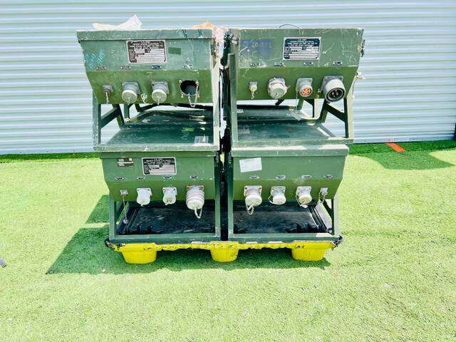 Quantity of (8) 100 Amp Military Power Distribution Spider Box Panels Quantity of (8) 100 Amp Military Power Distribution Spider Box Panels