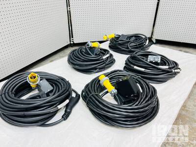 Quantity of (5) LEX 75 ft 'Y' Power Distribution Cords w/ Duplex Boxes (Unused)