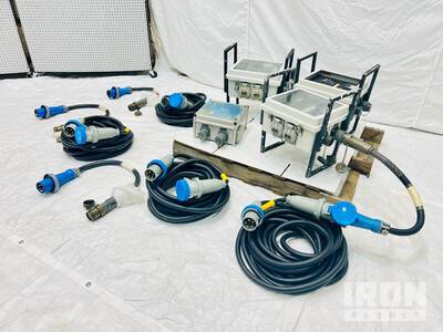 Quantity (4) DRASH Power Distribution Spider Boxes w/ Cords & Adapters