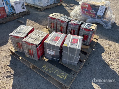 Quantity of (8) 20 ton Air/Hyd Bottle jack Jack