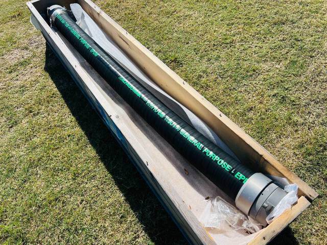 Quantity of (3) 4.5 in x 7.5 ft Rigid Suction Hose (Unused)