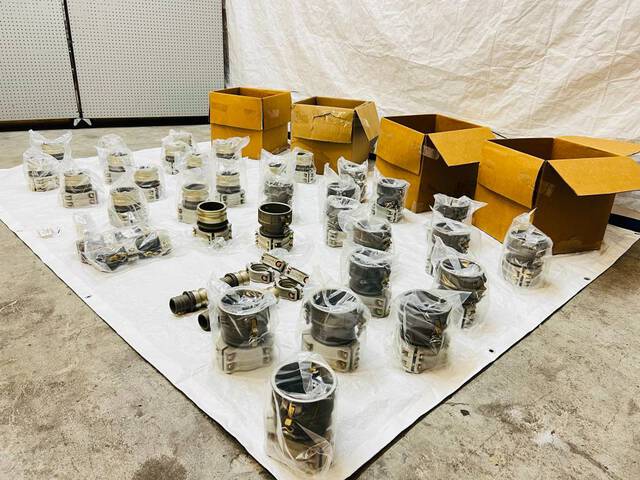 Quantity of 2 in and 4 in Cam Lock Coupler Fittings (Unused)