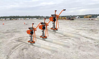 2025 STARVOX ZPC-25 Lote de (3) Reglas para Concreto (Sin Usar) / Concrete Screed (Unused)