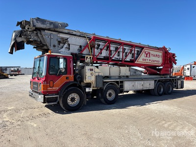 Putzmeister TB130 126 ft on 2002 Mack MR688S 8x4 Concrete Conveyor Truck