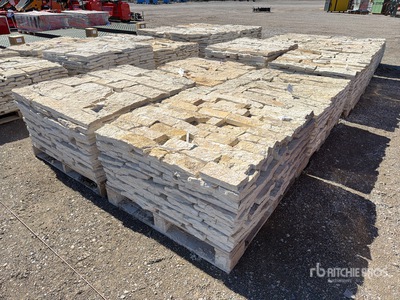 Quantity of (10) Austin White Sunflower 4 in - 8 in Chopped Veneer Limestone Pietra