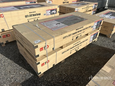 2026 MTO A3325G Double Garage Metal Shed (Unused)